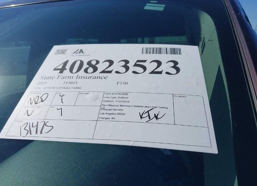 Photo 12 of 2019 Ford F-150 XL (VIN 1FTEW1CP5KKC34886)