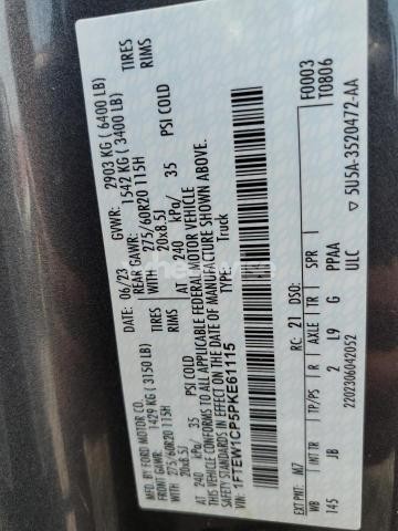 Photo 12 of 2023 FORD F150 SUPERCREW (VIN 1FTEW1CP5PKE61115)