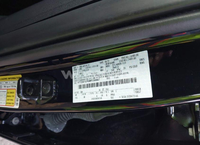 Photo 9 of 2021 Ford F-150 XL (VIN 1FTEW1CP6MFC69867)
