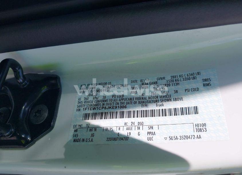 Photo 9 of 2018 Ford F-150 XL (VIN 1FTEW1CP8JKE91006)