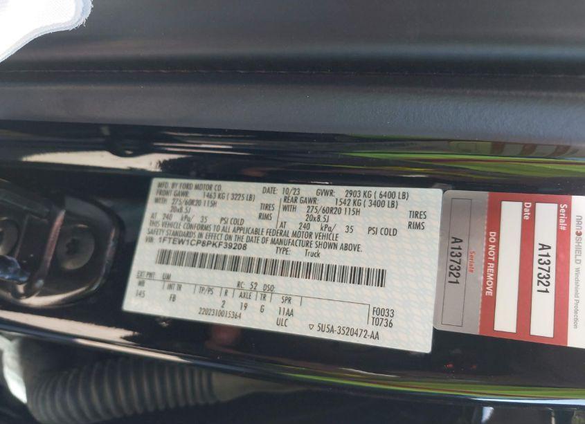 Photo 9 of 2023 Ford F-150 XLT (VIN 1FTEW1CP8PKF39208)