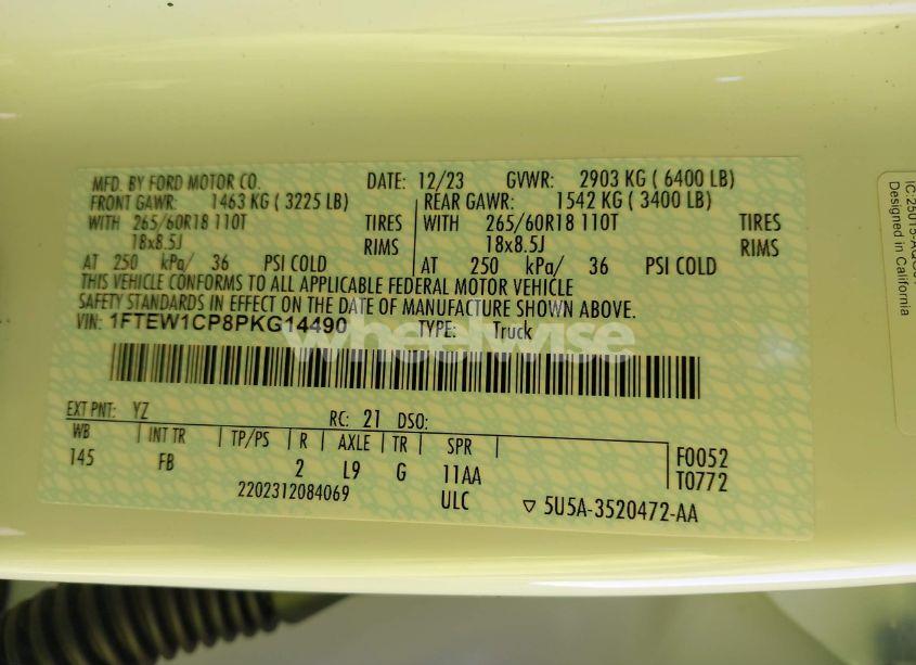 Photo 9 of 2023 Ford F-150 XLT (VIN 1FTEW1CP8PKG14490)