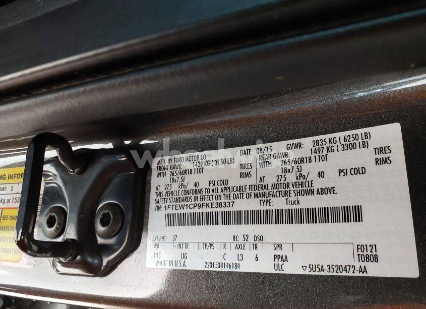 Photo 9 of 2015 Ford F-150 XLT (VIN 1FTEW1CP9FKE38337)