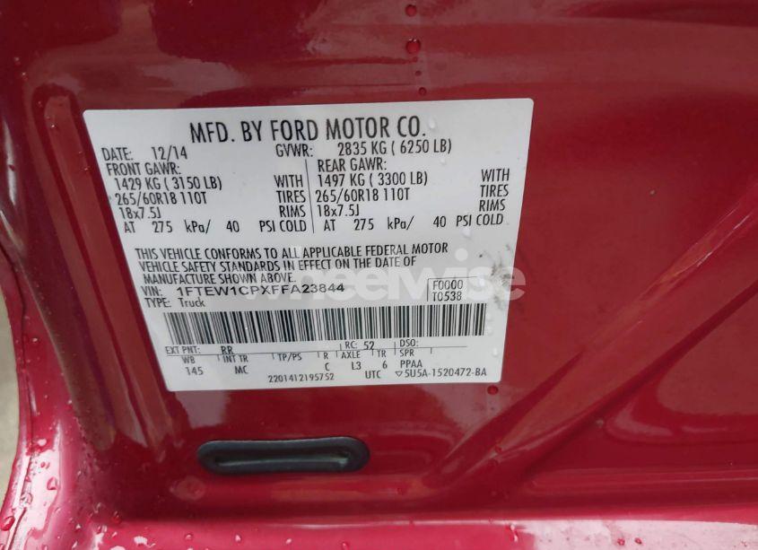 Photo 9 of 2015 Ford F-150 XLT (VIN 1FTEW1CPXFFA23844)