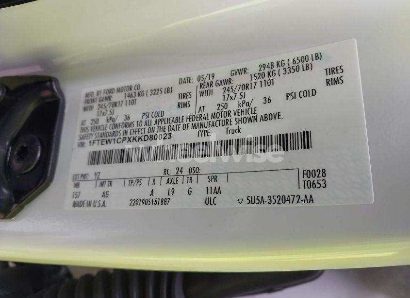 Photo 9 of 2019 Ford F-150 XL (VIN 1FTEW1CPXKKD80023)