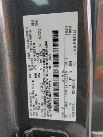 Photo 5 of 2019 FORD F150 SUPERCREW (VIN 1FTEW1E41KKE07211)