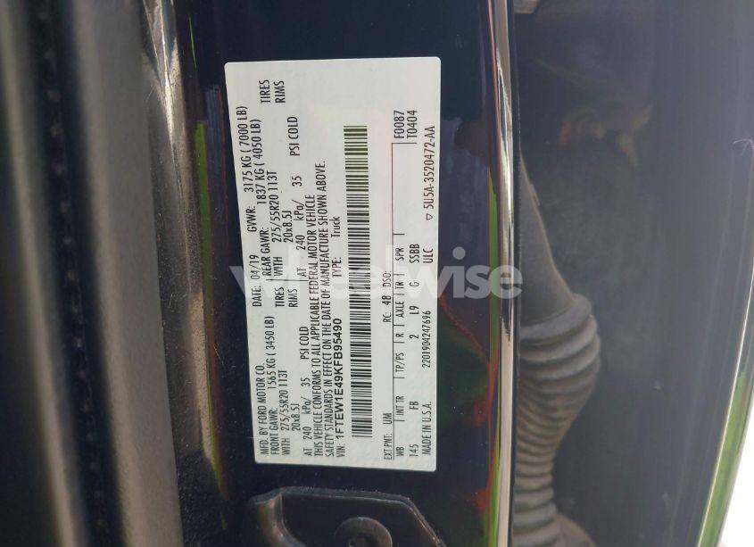 Photo 9 of 2019 Ford F-150 XLT (VIN 1FTEW1E49KFB95490)