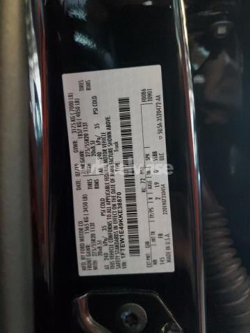 Photo 6 of 2019 FORD F150 SUPERCREW (VIN 1FTEW1E49KKE38870)