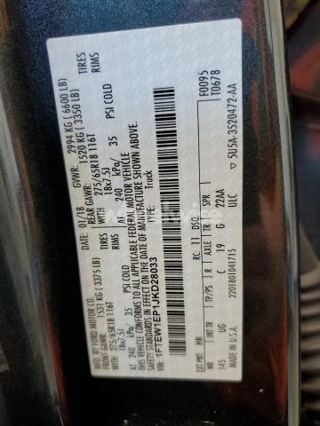 Photo 8 of 2018 FORD F150 SUPERCREW (VIN 1FTEW1E4XKFD33912)