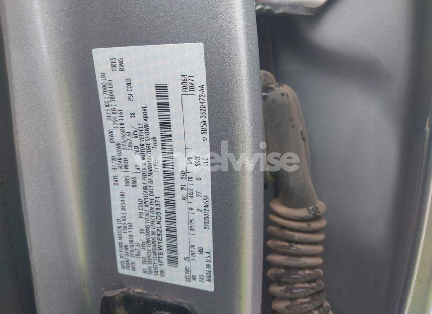 Photo 9 of 2020 Ford F-150 XLT (VIN 1FTEW1E52LKD51371)