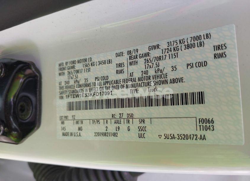 Photo 9 of 2019 Ford F-150 XLT (VIN 1FTEW1E53KFD17091)