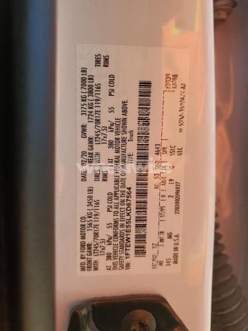 Photo 9 of 2020 FORD F150 SUPERCREW (VIN 1FTEW1E55LKD67564)