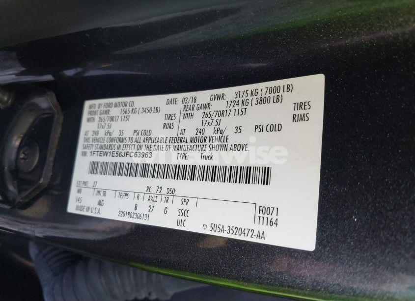 Photo 9 of 2018 Ford F-150 XLT (VIN 1FTEW1E56JFC63963)