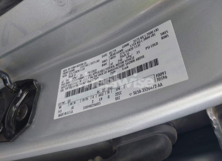 Photo 9 of 2019 Ford F-150 XL (VIN 1FTEW1E56KFB25731)