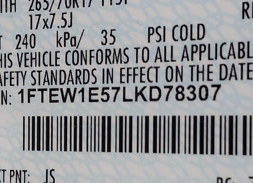 Photo 9 of 2020 Ford F-150 XLT (VIN 1FTEW1E57LKD78307)