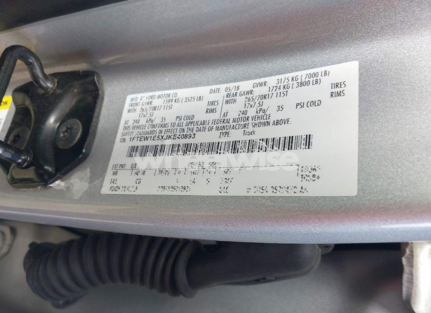 Photo 9 of 2018 Ford F-150 XL (VIN 1FTEW1E5XJKE40893)