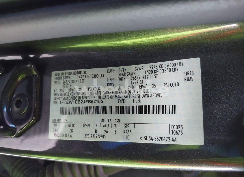 Photo 9 of 2018 Ford F-150 XL (VIN 1FTEW1EB2JFB62165)