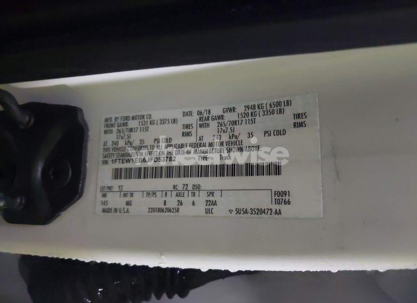 Photo 9 of 2018 Ford F-150 XLT (VIN 1FTEW1EB6JFD53782)