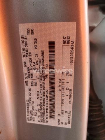 Photo 4 of 2017 FORD F150 SUPERCREW (VIN 1FTEW1EF0HFC81927)