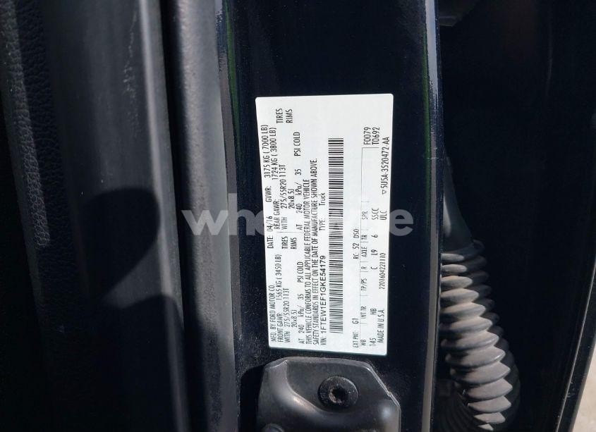 Photo 9 of 2016 Ford F-150 LARIAT (VIN 1FTEW1EF1GKE54179)