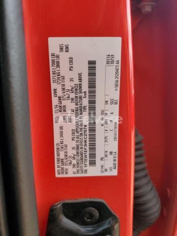 Photo 8 of 2017 FORD F150 SUPERCREW (VIN 1FTEW1EF3HKC27674)