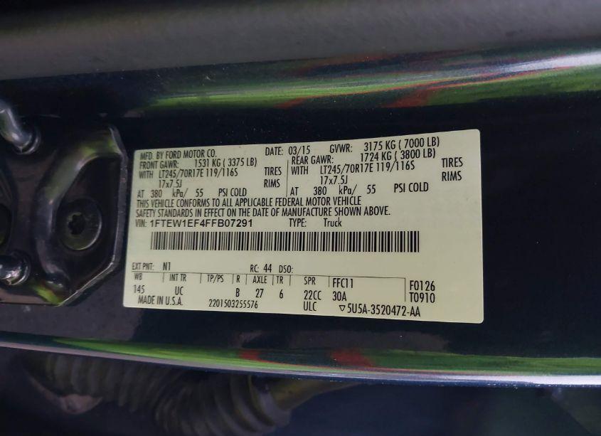 Photo 9 of 2015 Ford F-150 XLT (VIN 1FTEW1EF4FFB07291)