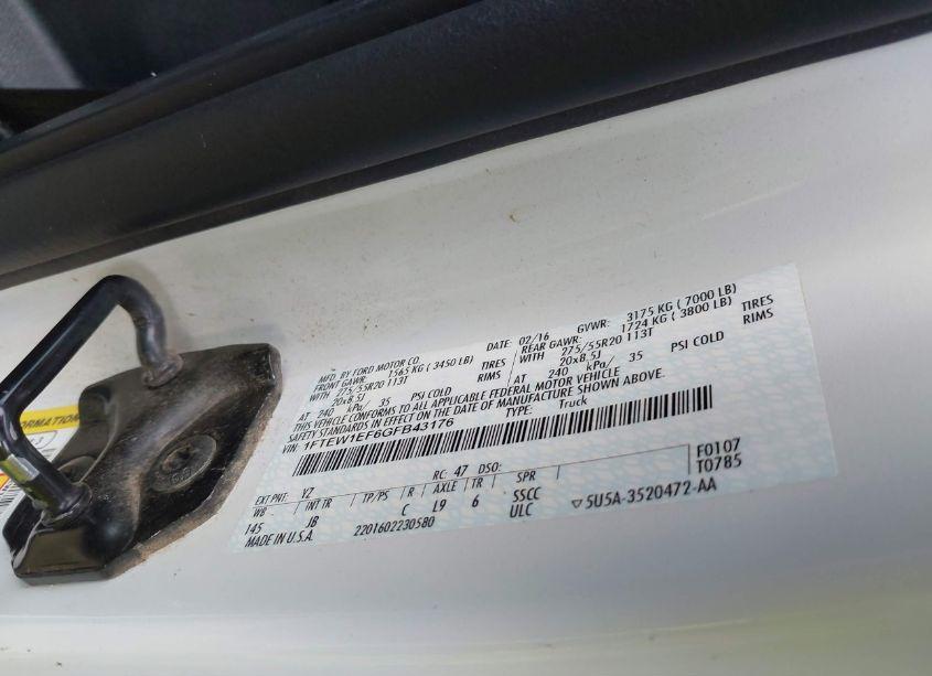 Photo 9 of 2016 Ford F-150 XLT (VIN 1FTEW1EF6GFB43176)