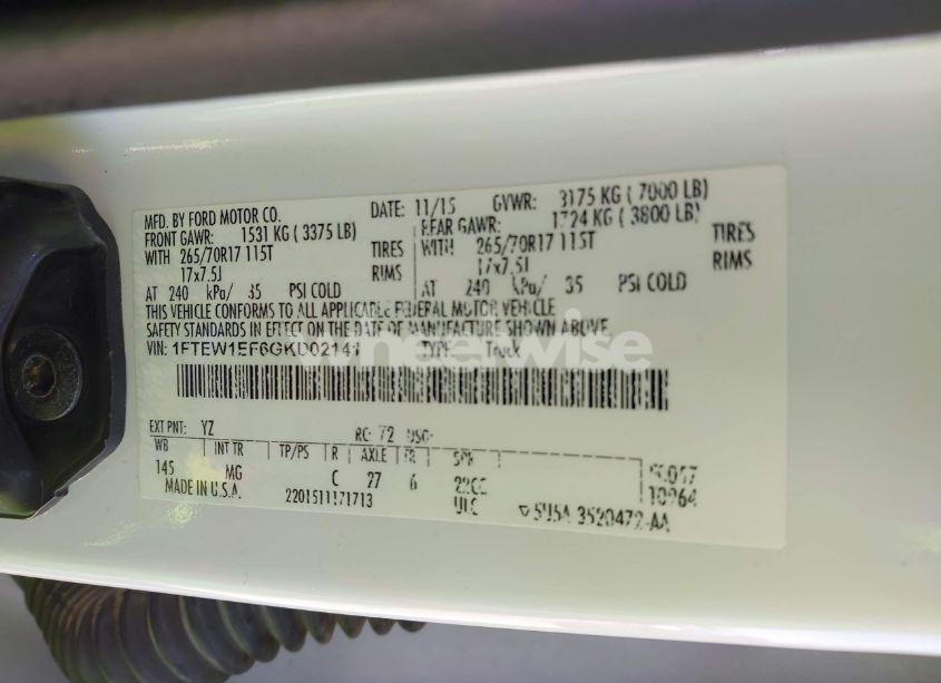 Photo 9 of 2016 Ford F-150 XLT (VIN 1FTEW1EF6GKD02141)