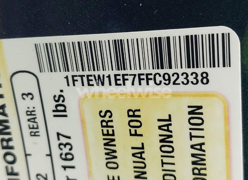 Photo 9 of 2015 Ford F-150 KING RANCH (VIN 1FTEW1EF7FFC92338)