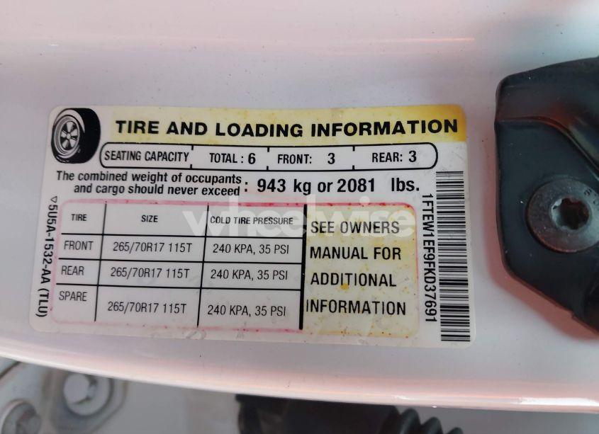 Photo 9 of 2015 Ford F-150 XLT (VIN 1FTEW1EF9FKD37691)