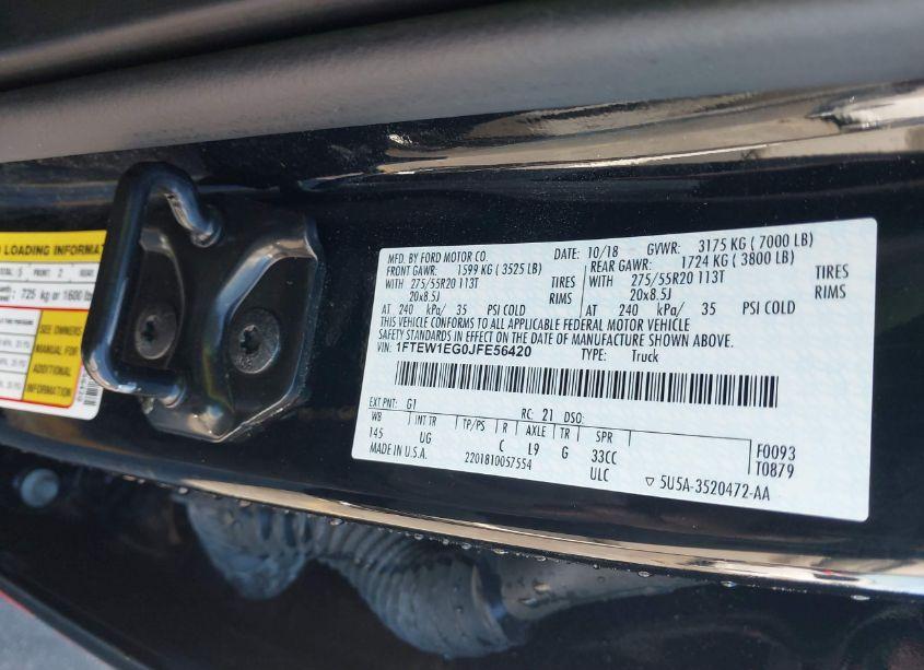 Photo 9 of 2018 Ford F-150 XLT (VIN 1FTEW1EG0JFE56420)