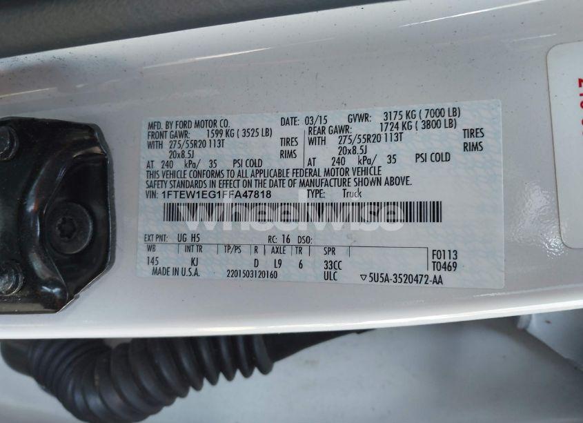 Photo 9 of 2015 Ford F-150 KING RANCH (VIN 1FTEW1EG1FFA47818)