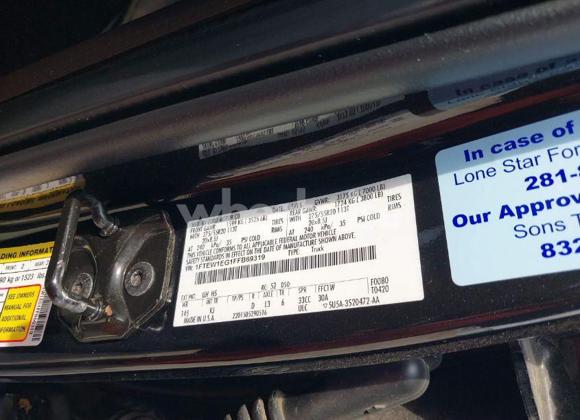 Photo 9 of 2015 Ford F-150 KING RANCH (VIN 1FTEW1EG1FFB69319)