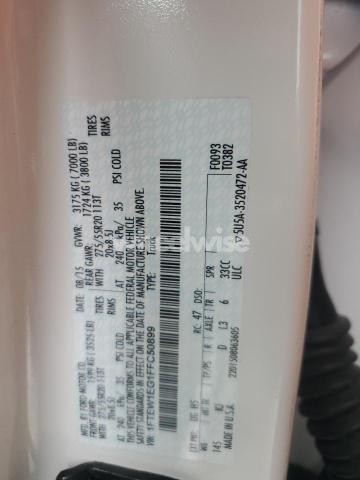 Photo 5 of 2015 FORD F150 SUPERCREW (VIN 1FTEW1EG1FFC50899)