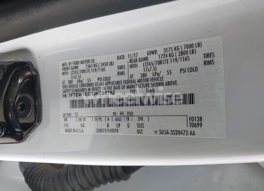 Photo 9 of 2018 Ford F-150 XLT (VIN 1FTEW1EG1JKC85782)