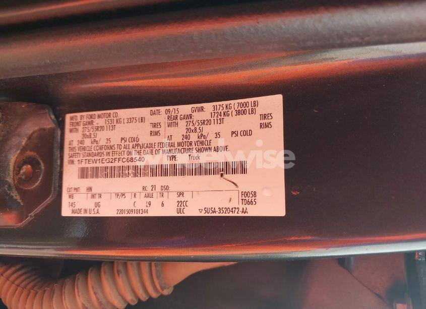 Photo 9 of 2015 Ford F-150 XLT (VIN 1FTEW1EG2FFC68540)