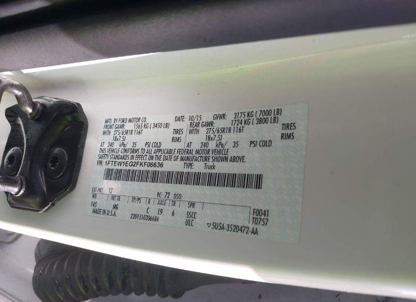 Photo 9 of 2015 Ford F-150 XLT (VIN 1FTEW1EG2FKF06636)