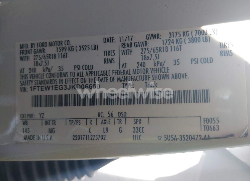 Photo 9 of 2018 Ford F-150 XLT (VIN 1FTEW1EG3JKD06650)