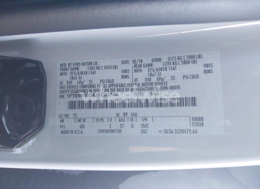 Photo 9 of 2018 Ford F-150 XLT (VIN 1FTEW1EG4JFC03746)