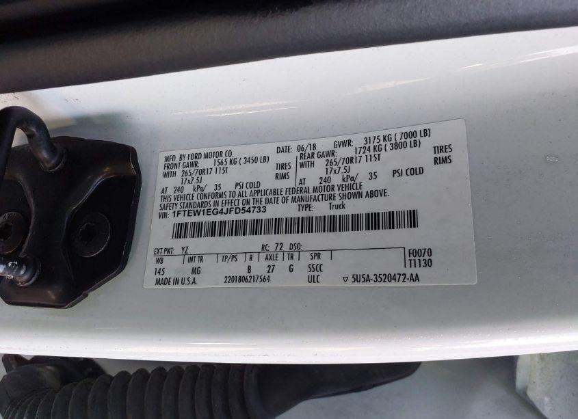 Photo 9 of 2018 Ford F-150 XLT (VIN 1FTEW1EG4JFD54733)