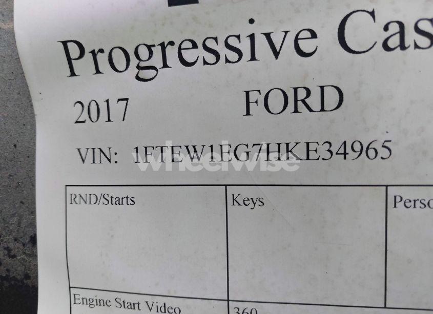 Photo 9 of 2017 Ford F-150 XLT (VIN 1FTEW1EG7HKE34965)