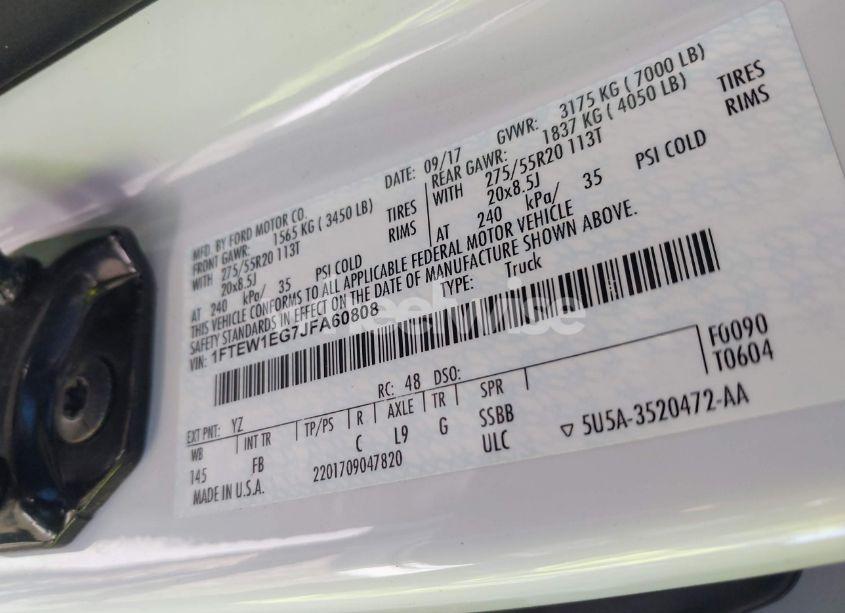 Photo 9 of 2018 Ford F-150 XLT (VIN 1FTEW1EG7JFA60808)