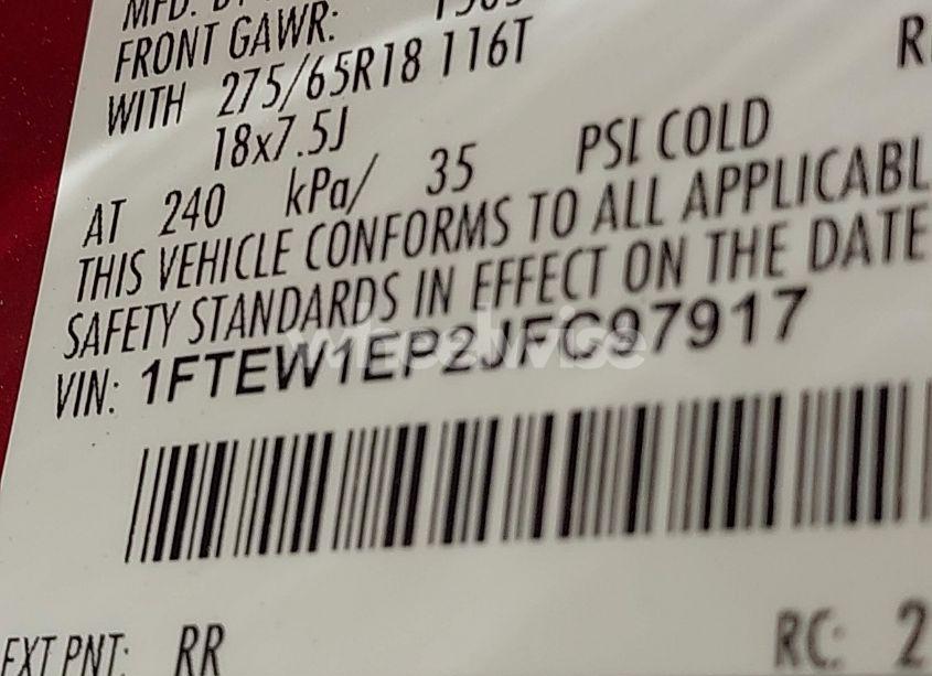 Photo 9 of 2018 Ford F-150 XLT (VIN 1FTEW1EP2JFC97917)