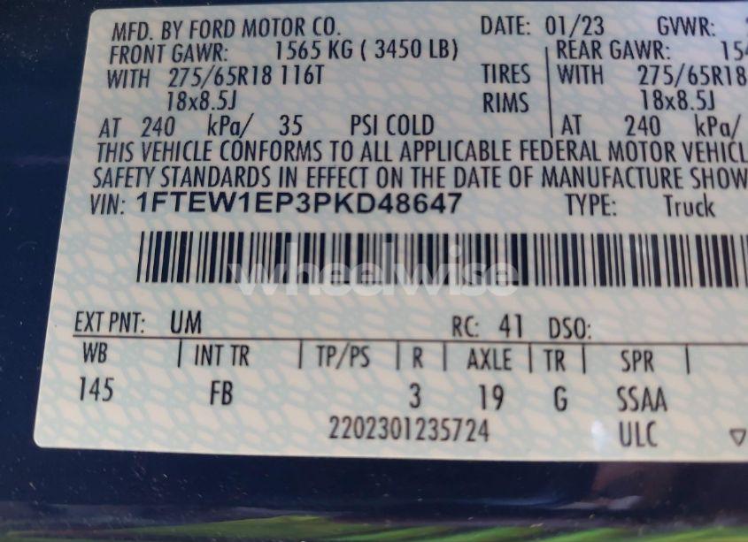 Photo 9 of 2023 Ford F-150 XLT (VIN 1FTEW1EP3PKD48647)