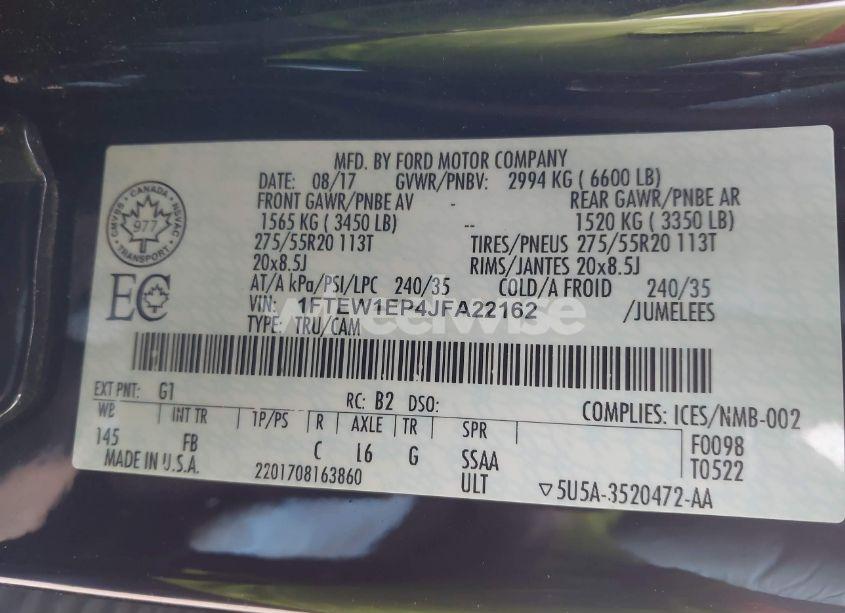 Photo 9 of 2018 Ford F-150 XLT (VIN 1FTEW1EP4JFA22162)