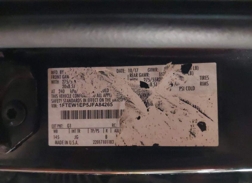 Photo 9 of 2018 Ford F-150 XL (VIN 1FTEW1EP5JFA84265)