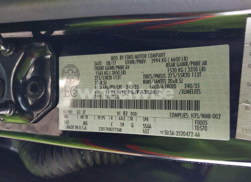 Photo 9 of 2018 Ford F-150 XLT (VIN 1FTEW1EP6JFA38380)