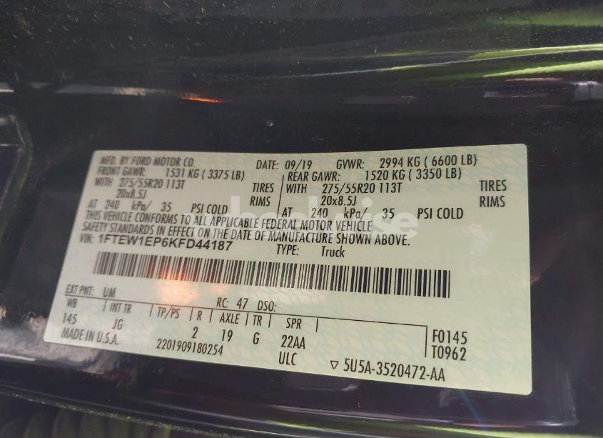 Photo 9 of 2019 Ford F-150 XL (VIN 1FTEW1EP6KFD44187)