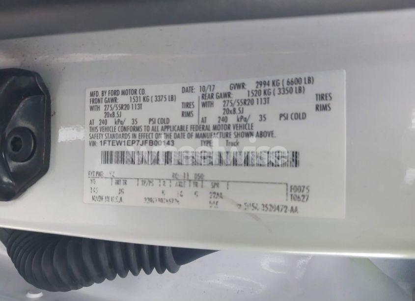 Photo 9 of 2018 Ford F-150 XL (VIN 1FTEW1EP7JFB00143)