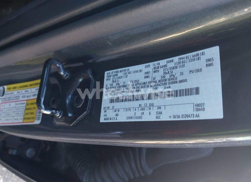 Photo 9 of 2019 Ford F-150 XLT (VIN 1FTEW1EP7KFA03896)